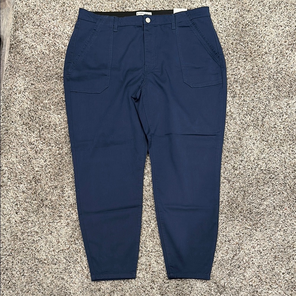 Knox Rose Mid Rise Ankle Skinny Navy Pants-NWT